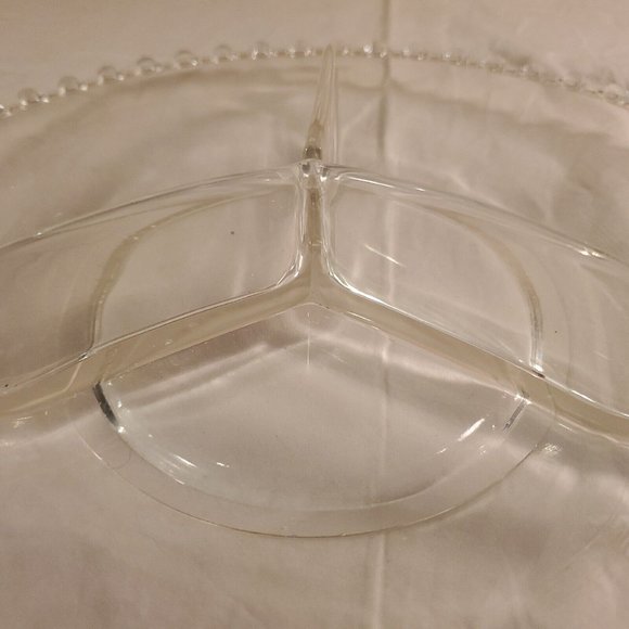 Candlewick Relish Pickle Dish and 6 plates set of 7, Vintage from France, - Picture 9 of 16